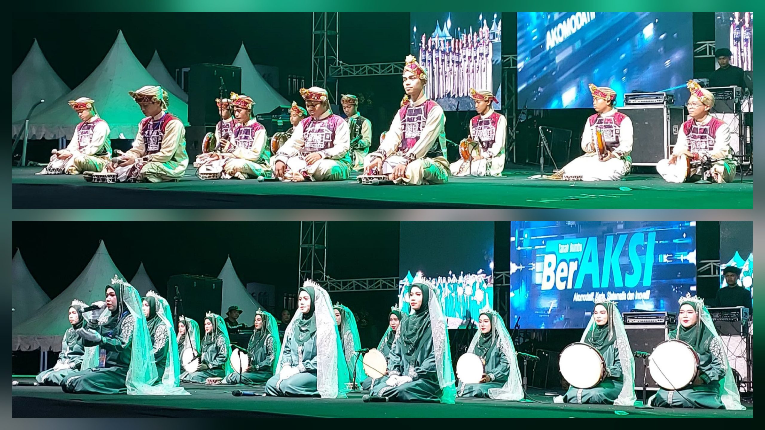Pengunjung Aksi Tanah Bumbu Bershalawat Terus Membludak dan Semakin Seru